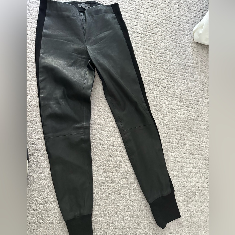 Vince Black Leather Joggers - Size Medium - Real Leather!